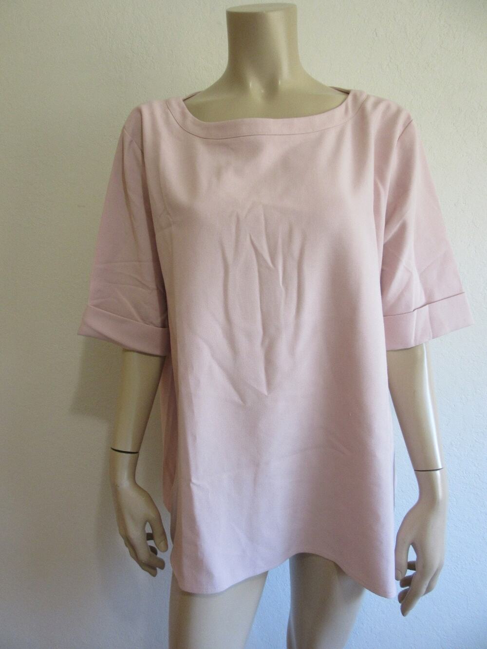 HATCH Blush Pink M (8-10) Pullover Short Sleeve Top-JB3